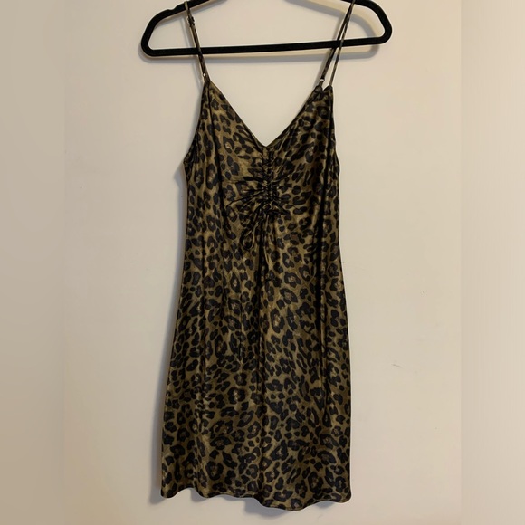 Zara Short Slip Dress - Cheetah Print - Picture 1 of 4
